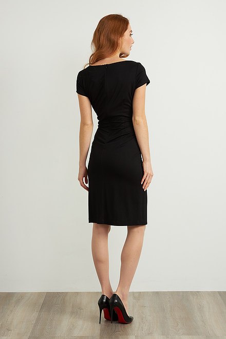 Joseph Ribkoff Black/Multi Animal Print Short Sleeve Dress Style 211344