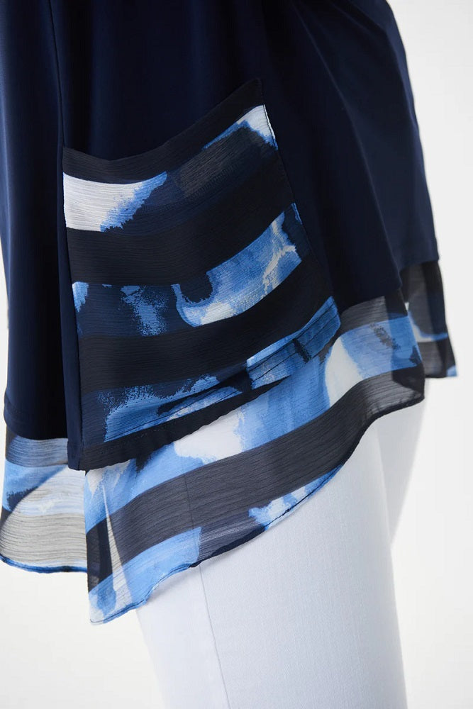 Blusa holgada con detalles multicolor 222179