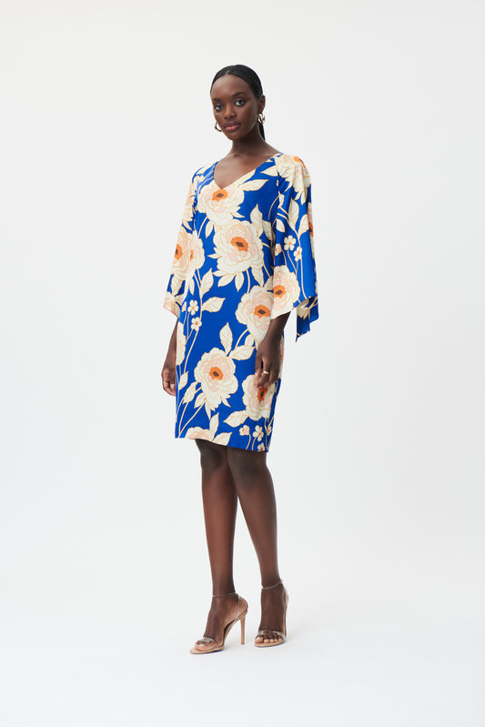 Vestido azul con flores 232109