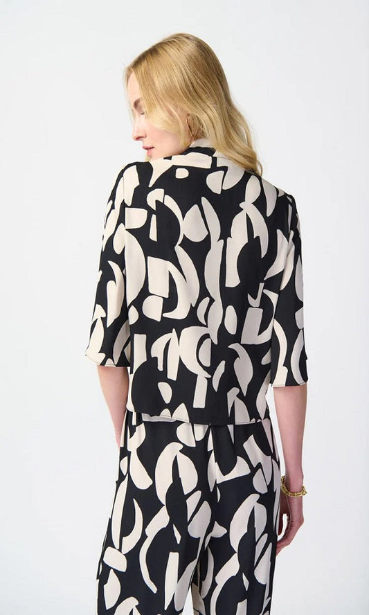 Blusa estampado abstracto con nudo 241098 Joseph Ribkoff