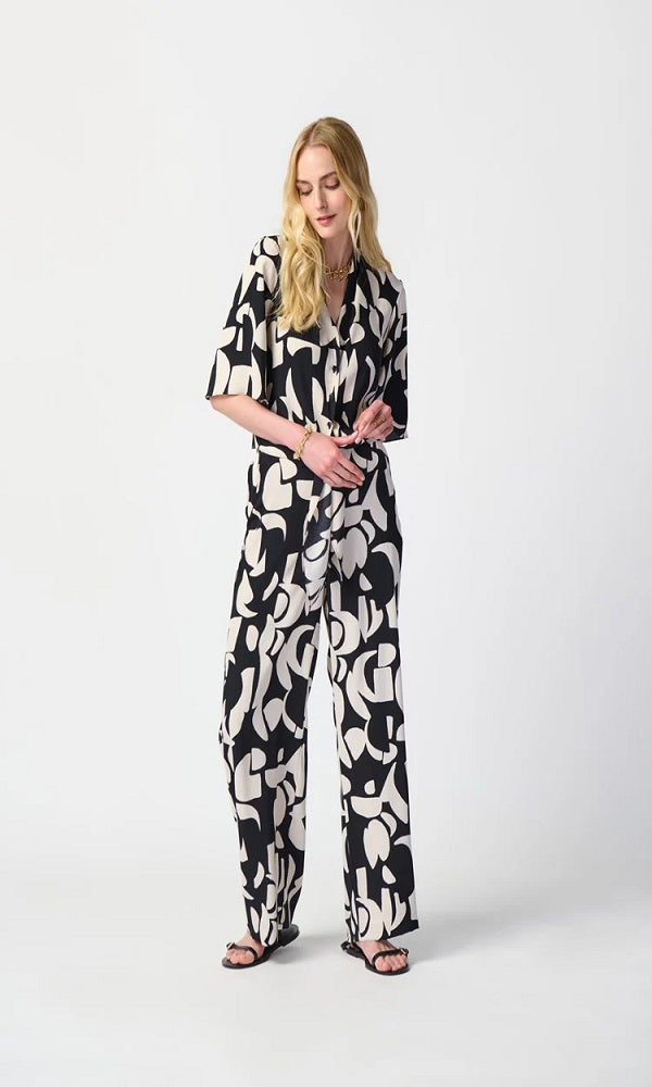 Blusa estampado abstracto con nudo 241098 Joseph Ribkoff