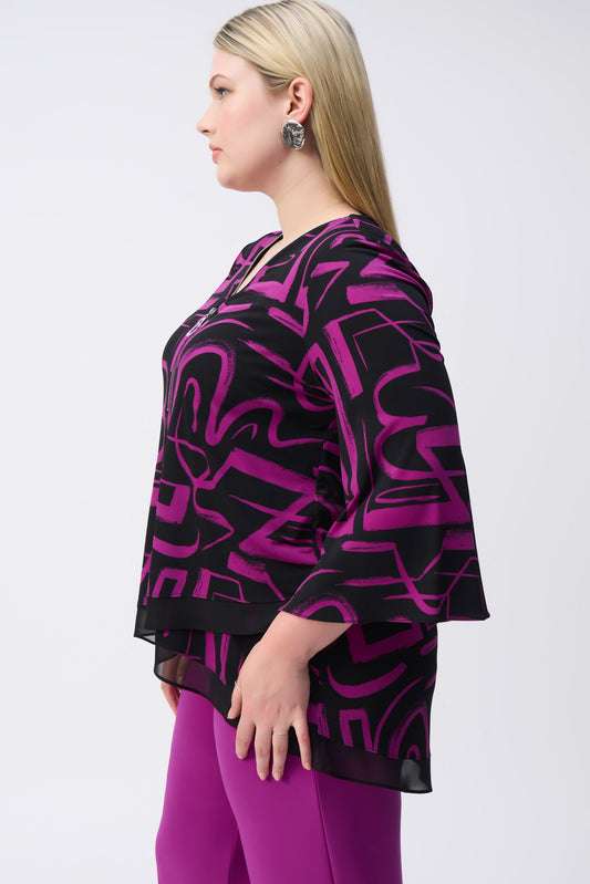 Blusa con estampado abstracto 243059
