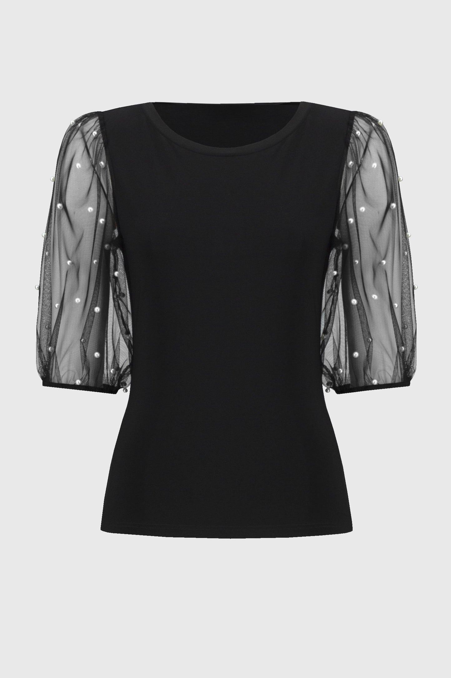 Blusa con perlas en manga 244189