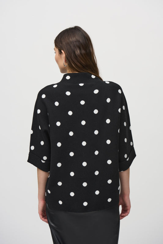 Blusa de punto con estampado lunares 244936