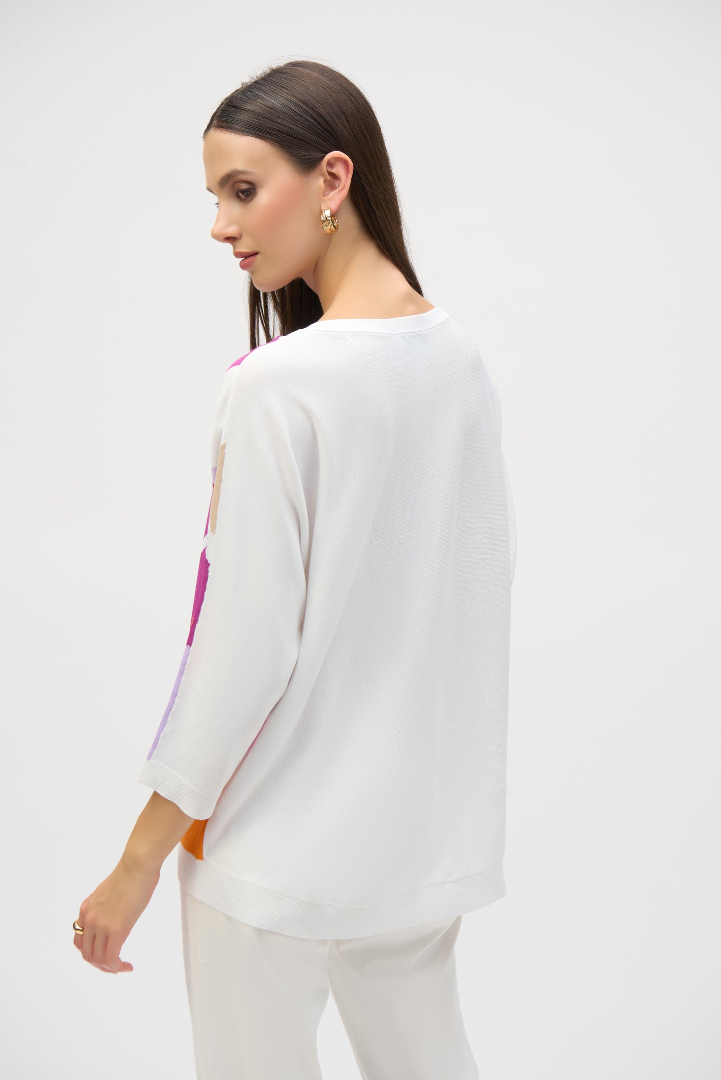 Jersey de punto con estampado abstracto multicolor 252927