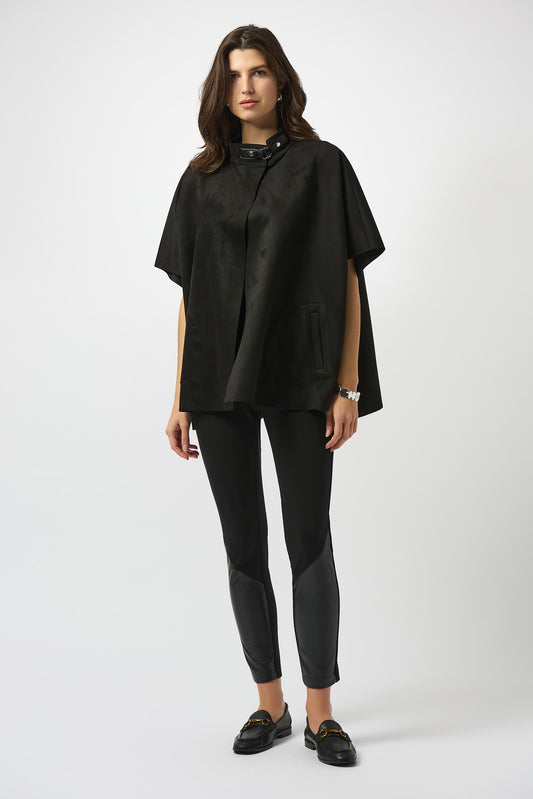 Sobretodo de ante sintético negro 253240