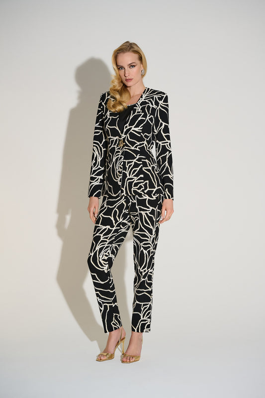 Blazer floral con acabado metalizado negro 253781 | Signature