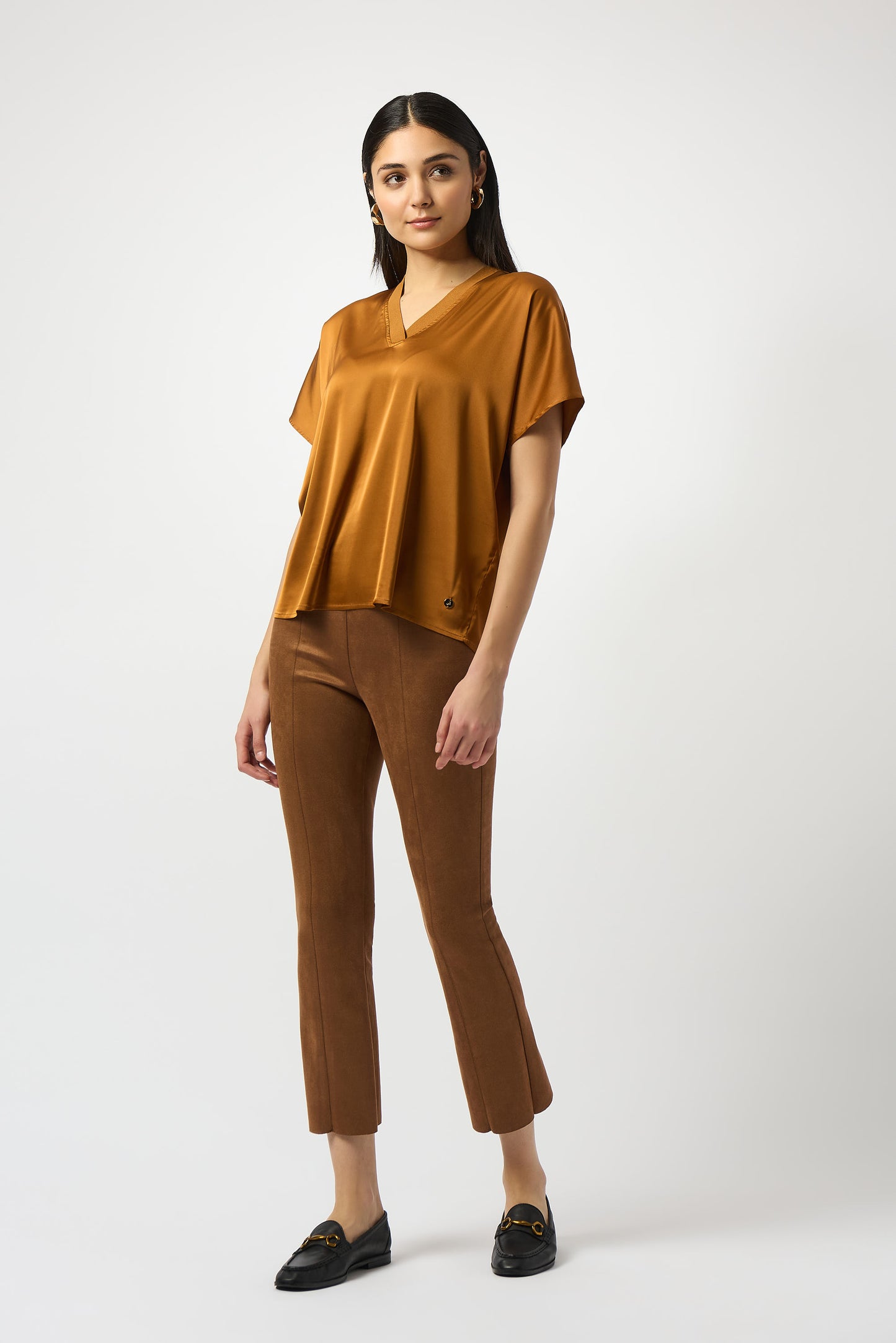 Blusa boxy satinada whisky 253921