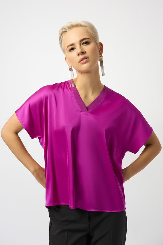 Blusa boxy satinada rosa cosmos 253921