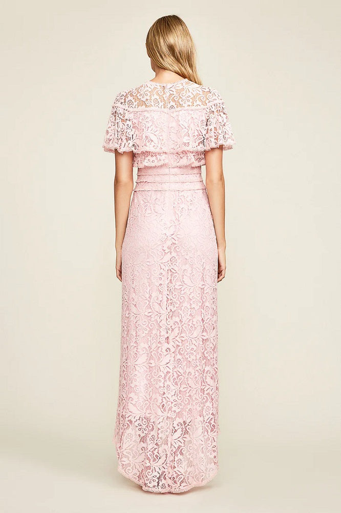 Vestido de encaje rosa BBY18216L