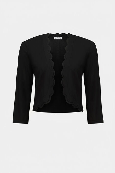 Bolero ajustado de punto negro 262923