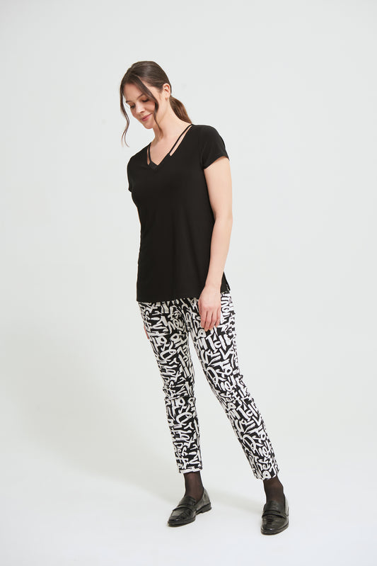 Pantalón 213696 Joseph Ribkoff - Blanco/Negro