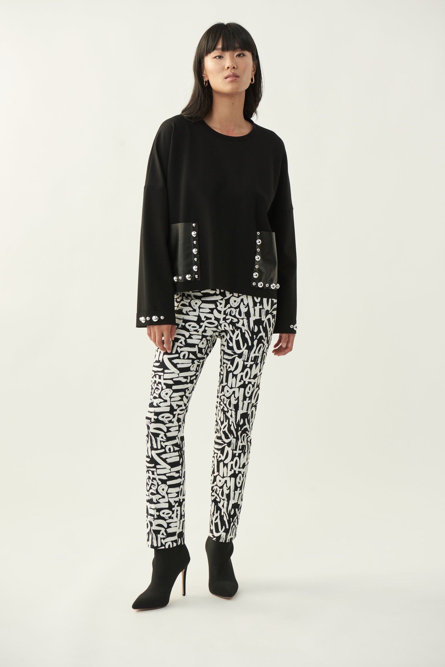 Pantalón 213696 Joseph Ribkoff - Blanco/Negro