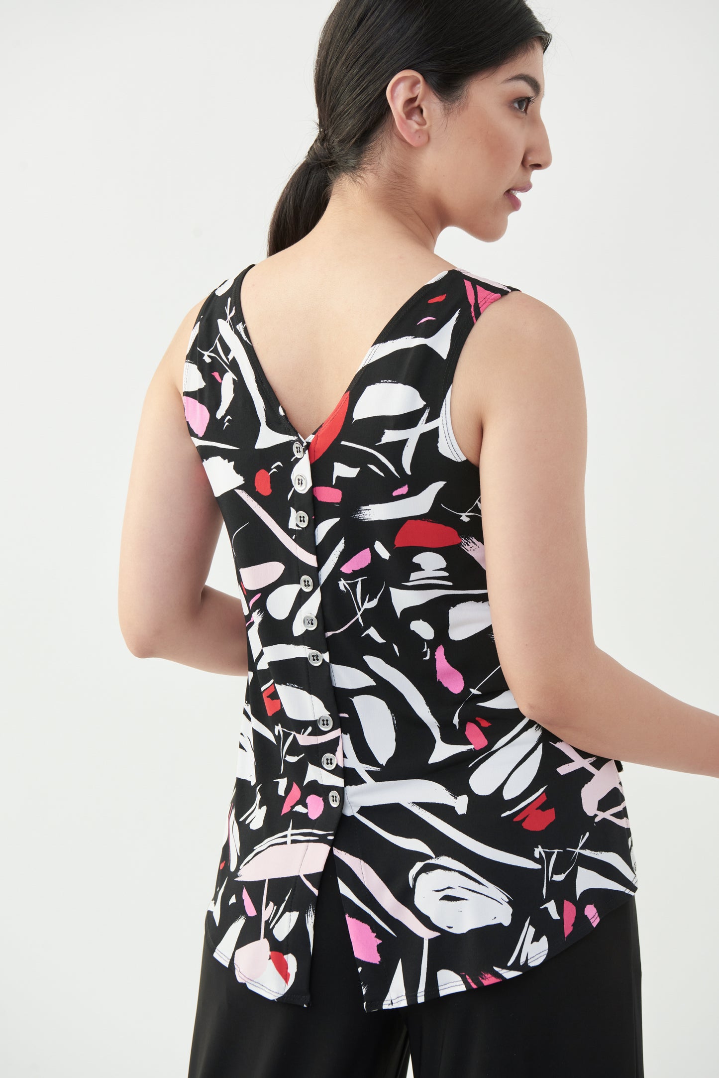 Jumpsuit negro estampado 221098