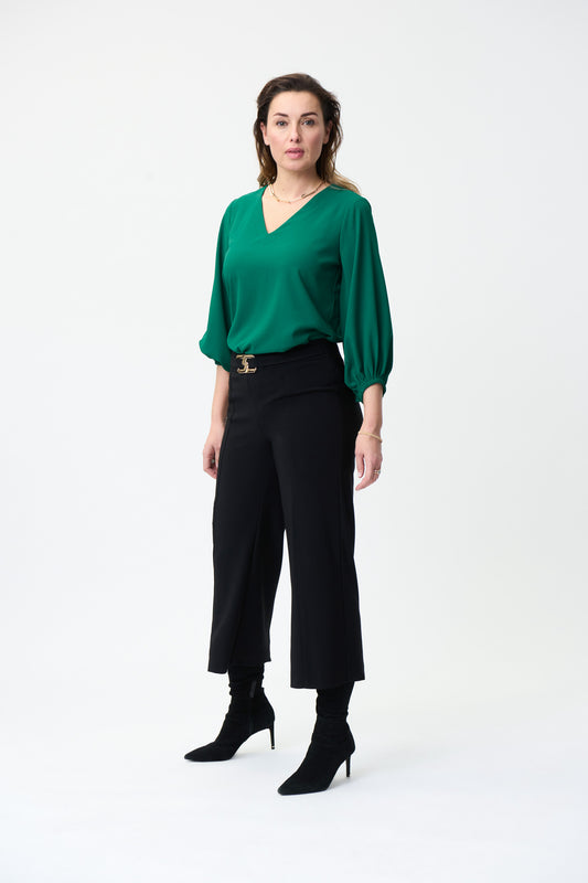 Blusa cuello "V" verde 224047