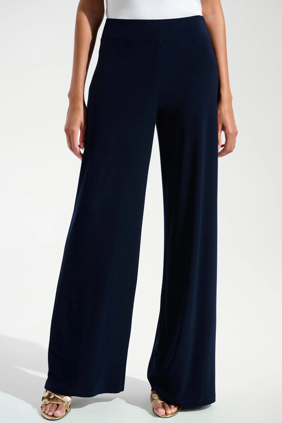 Pantalón de pierna ancha azul medianoche 221340F25