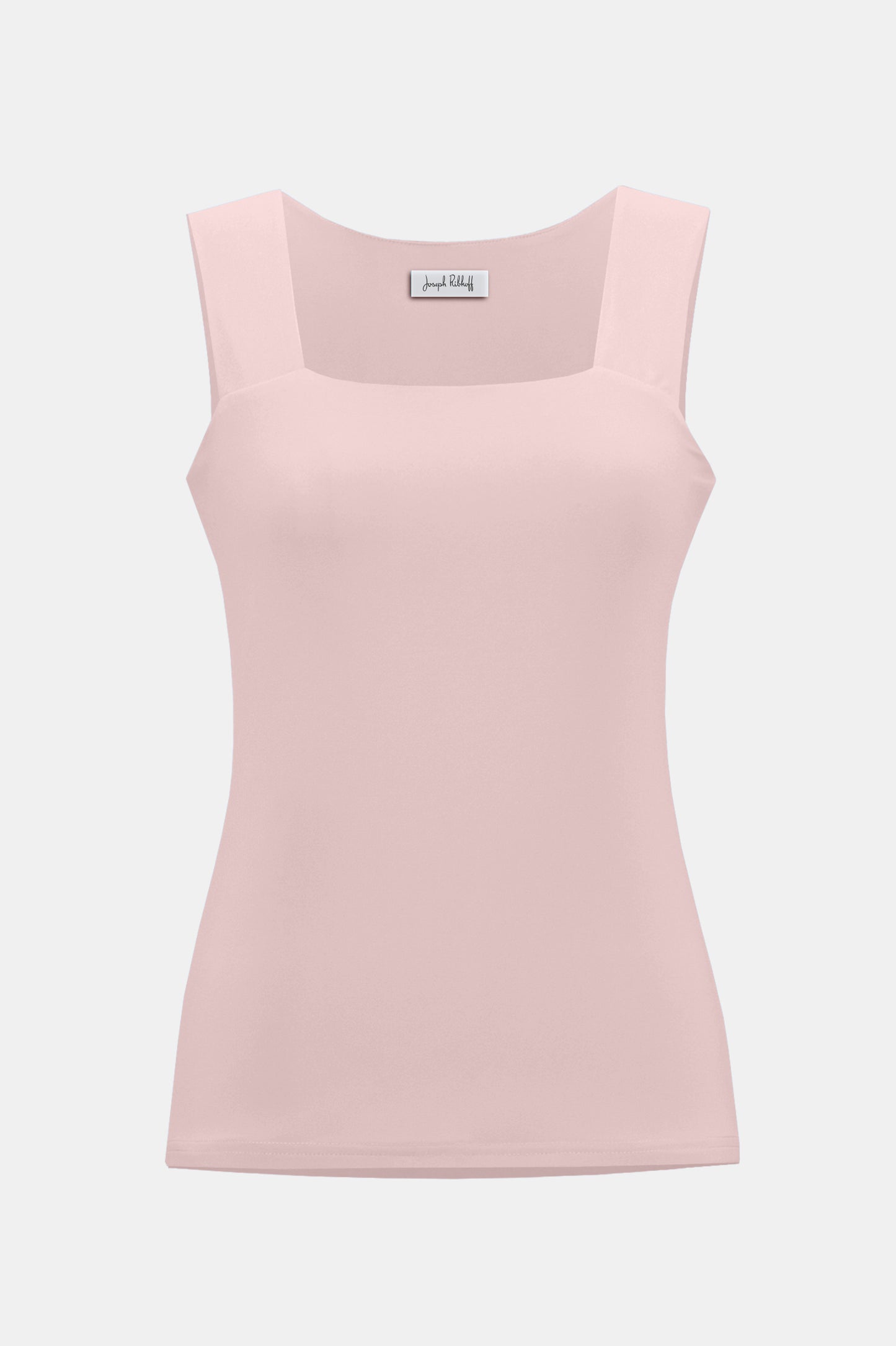 Blusa clásica con escote cuadrado rosa pétalo 143132
