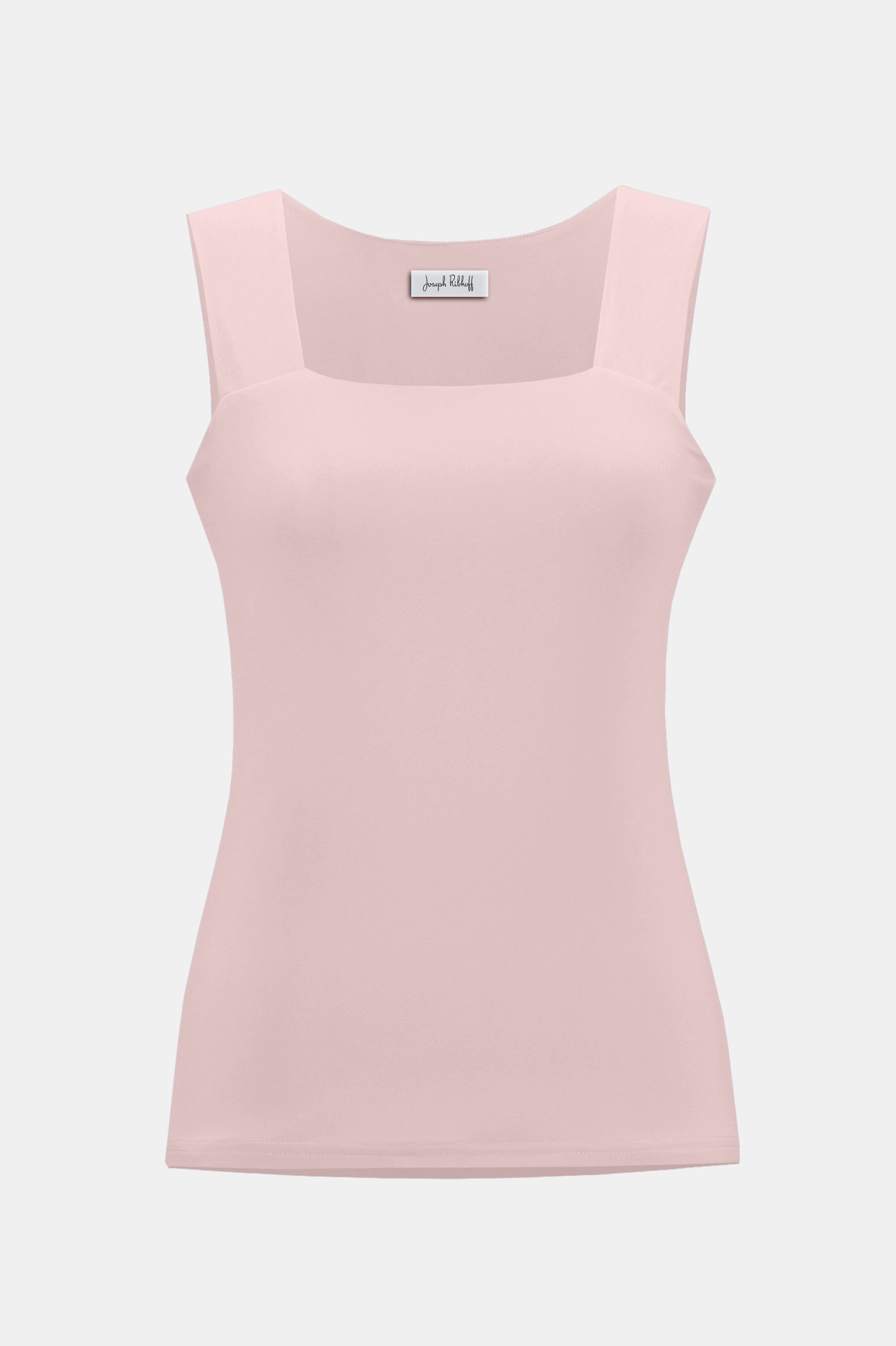 Blusa clásica con escote cuadrado rosa pétalo 143132