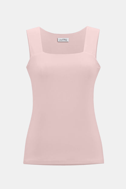 Blusa clásica con escote cuadrado rosa pétalo 143132