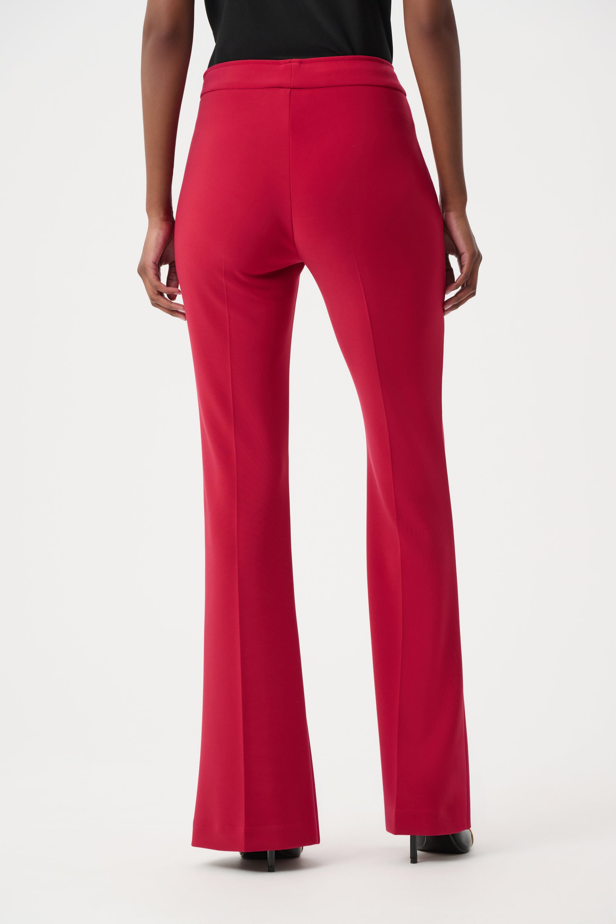 Pantalones acampanados clásicos rojo cereza 163099F2