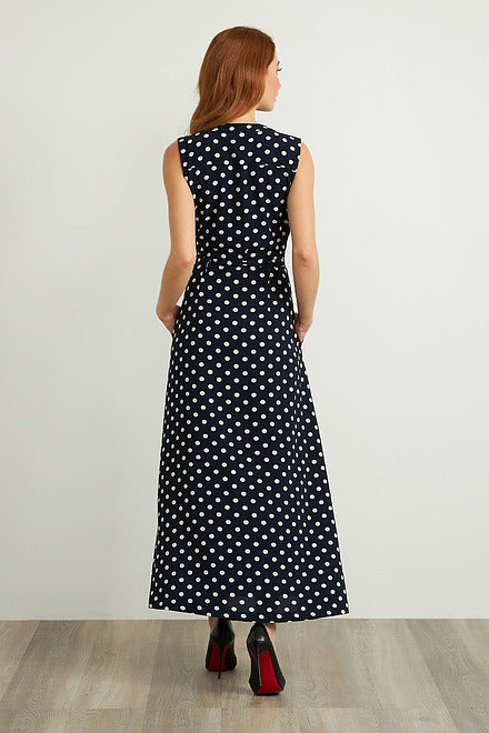 Belted Polka Dot Dress Style 211027