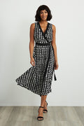 Printed Wrap Dress Style 211176