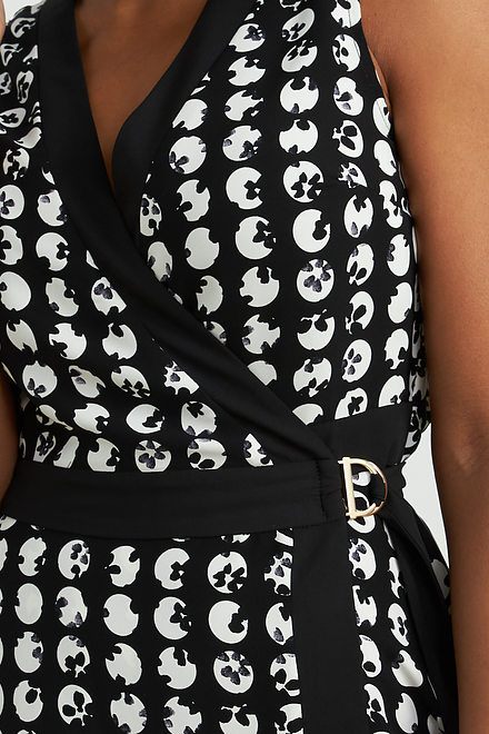 Printed Wrap Dress Style 211176