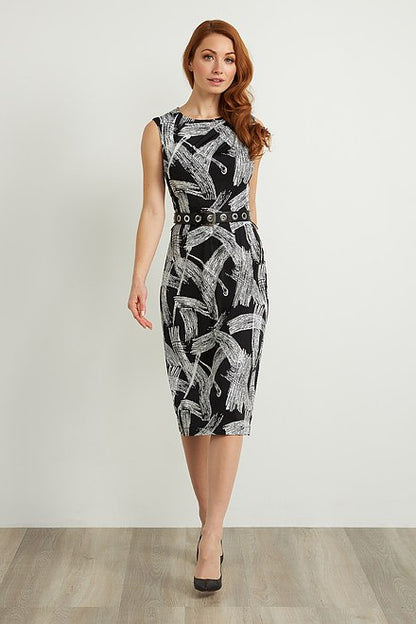 Belted Sheath Dress Style 211217