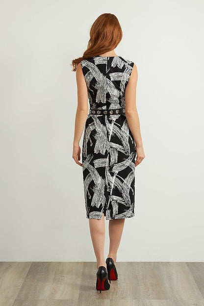 Belted Sheath Dress Style 211217