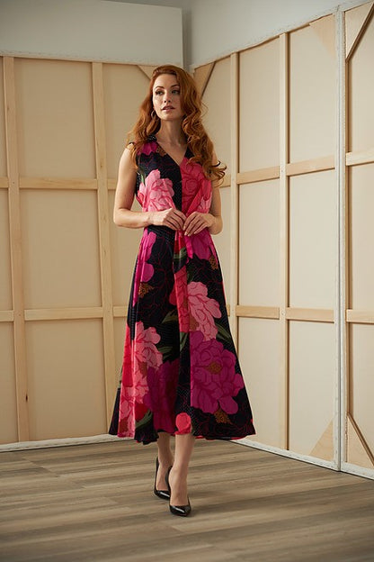 Floral & Polka Dot Dress Style 211279
