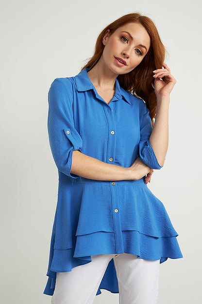 Tiered Ruffle Hem Top Style 211298