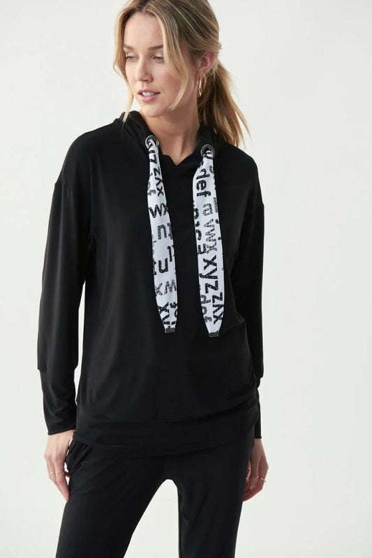 Sudadera con listones estampados 221024