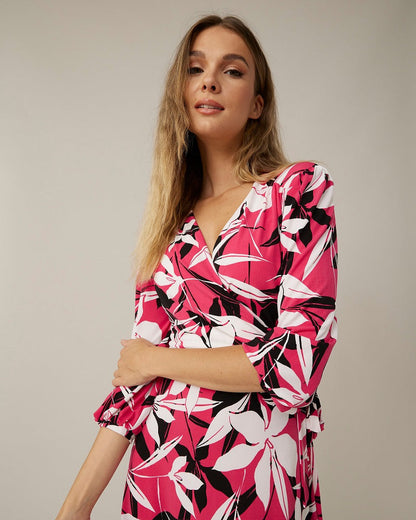 Vestido floral cruzado 221224