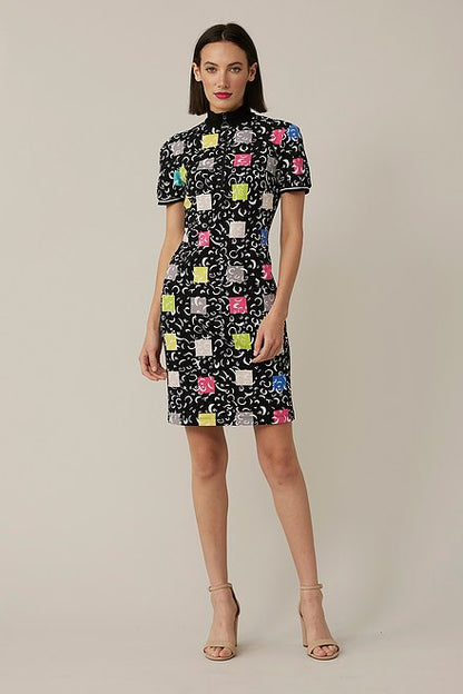 Mixed Print Dress Style 221273