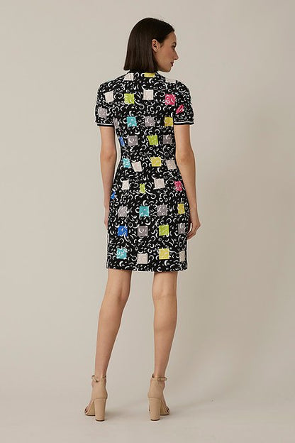 Mixed Print Dress Style 221273