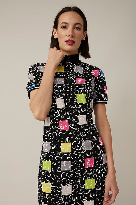 Mixed Print Dress Style 221273