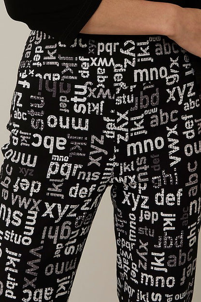 Typography Print Pants Style 221327