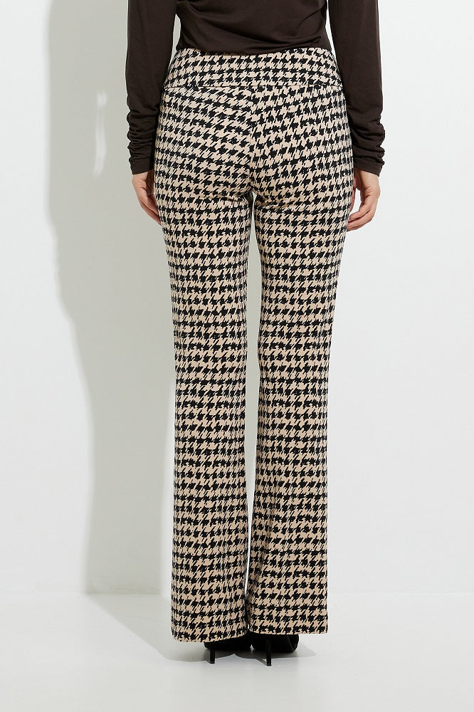 Pantalón acampanado con diseño pata de gallo 224064