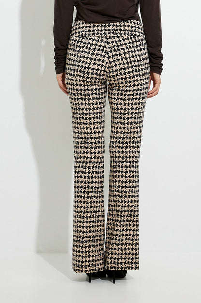 Pantalón acampanado con diseño pata de gallo 224064