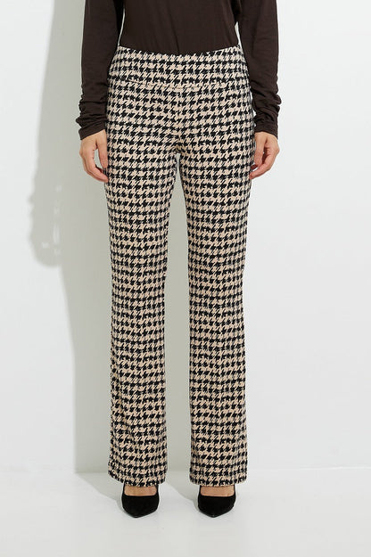 Pantalón acampanado con diseño pata de gallo 224064