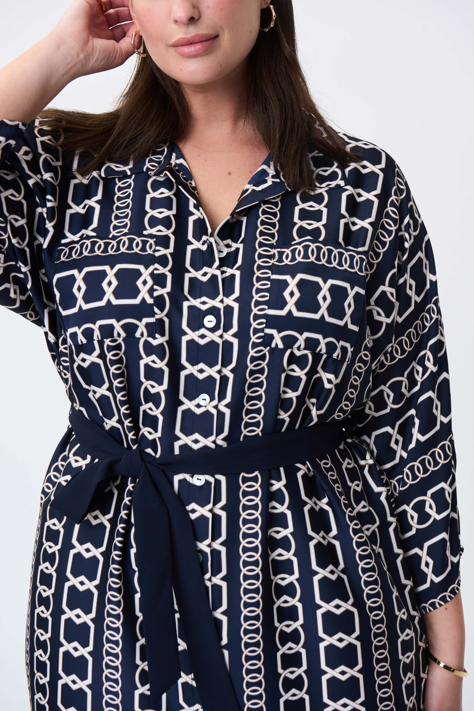 Vestido marino estampado 231288