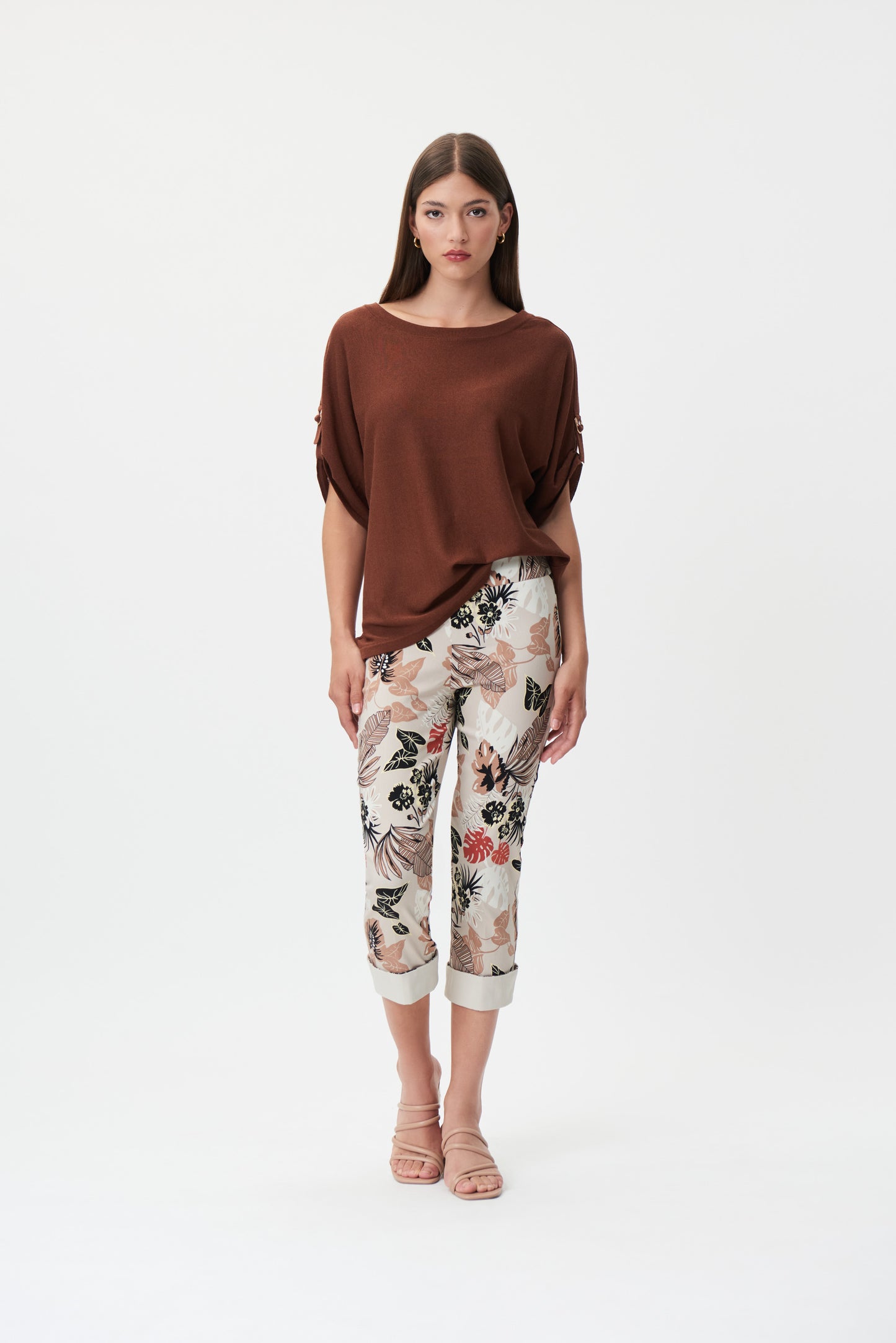 Pantalón beige estampado 232088