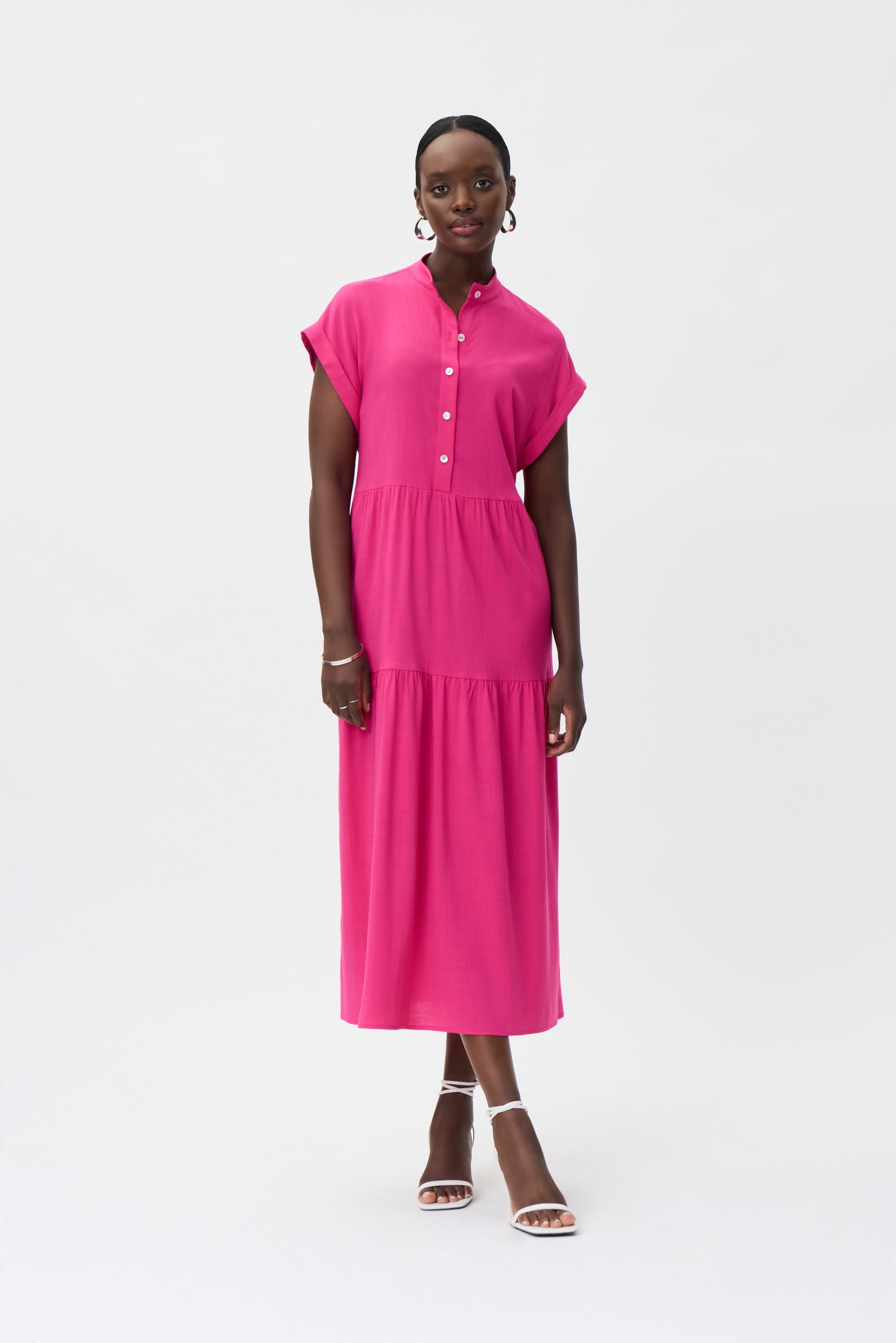 Vestido largo fucsia 232115
