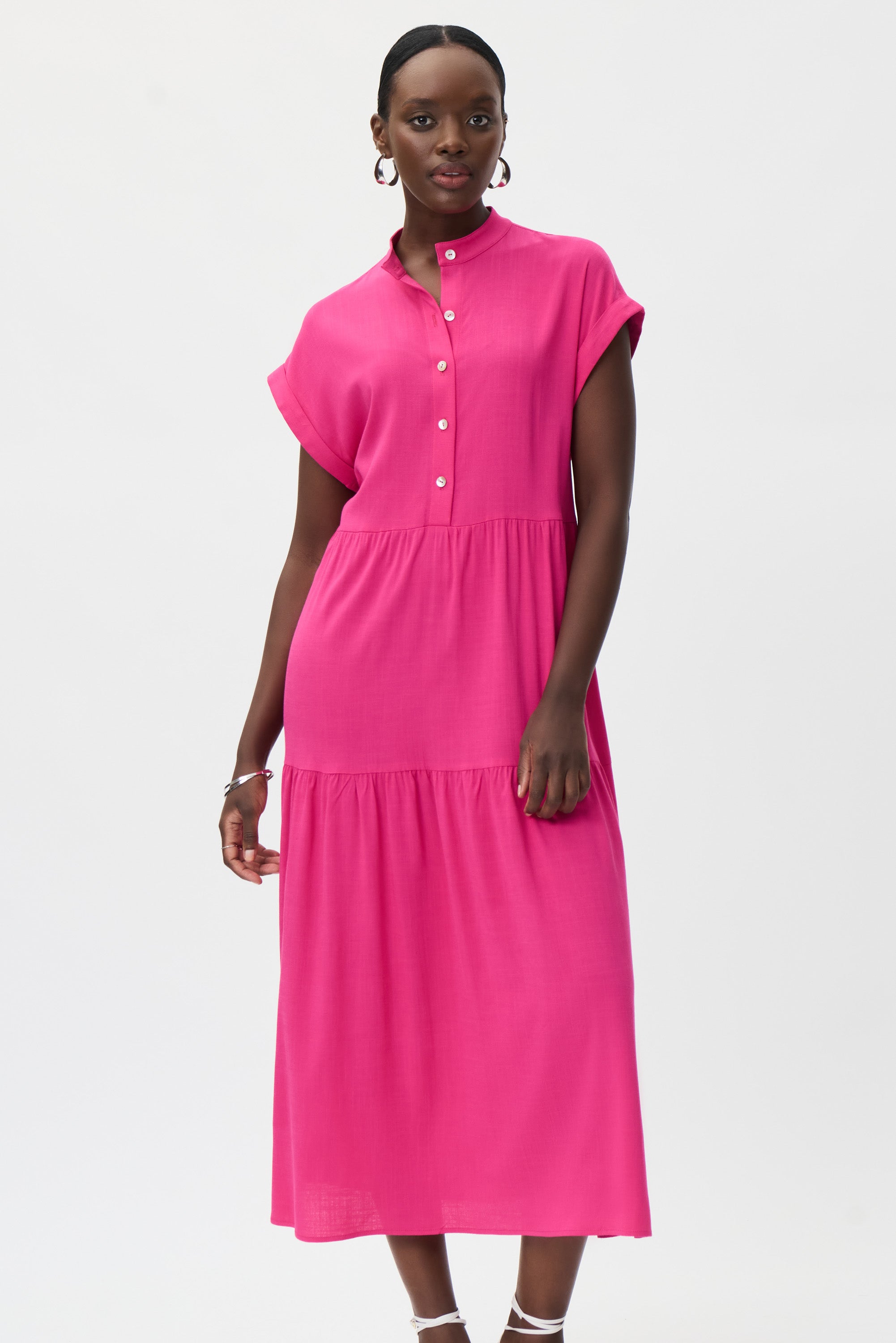 Vestido largo fucsia 232115