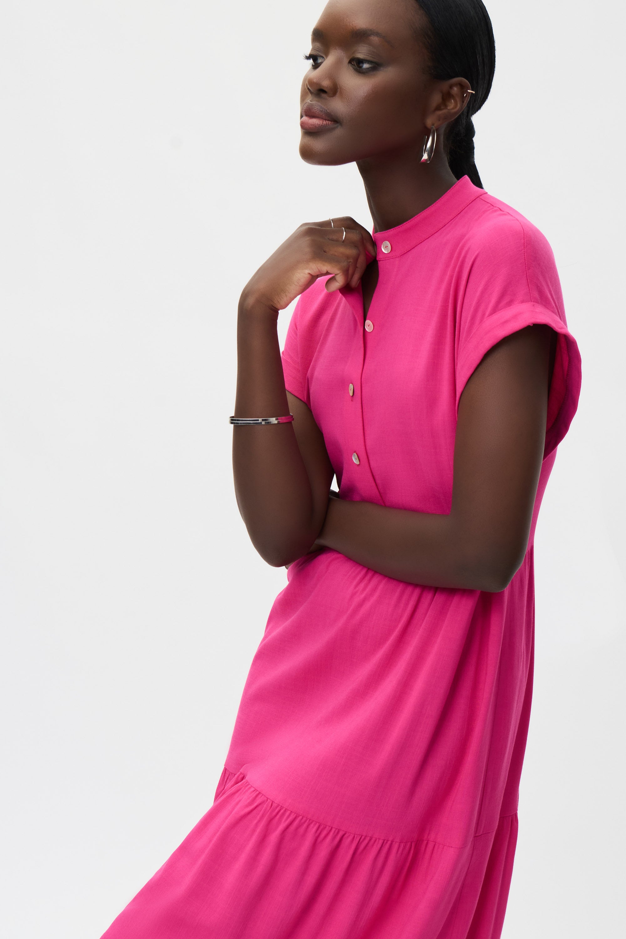 Vestido largo fucsia 232115