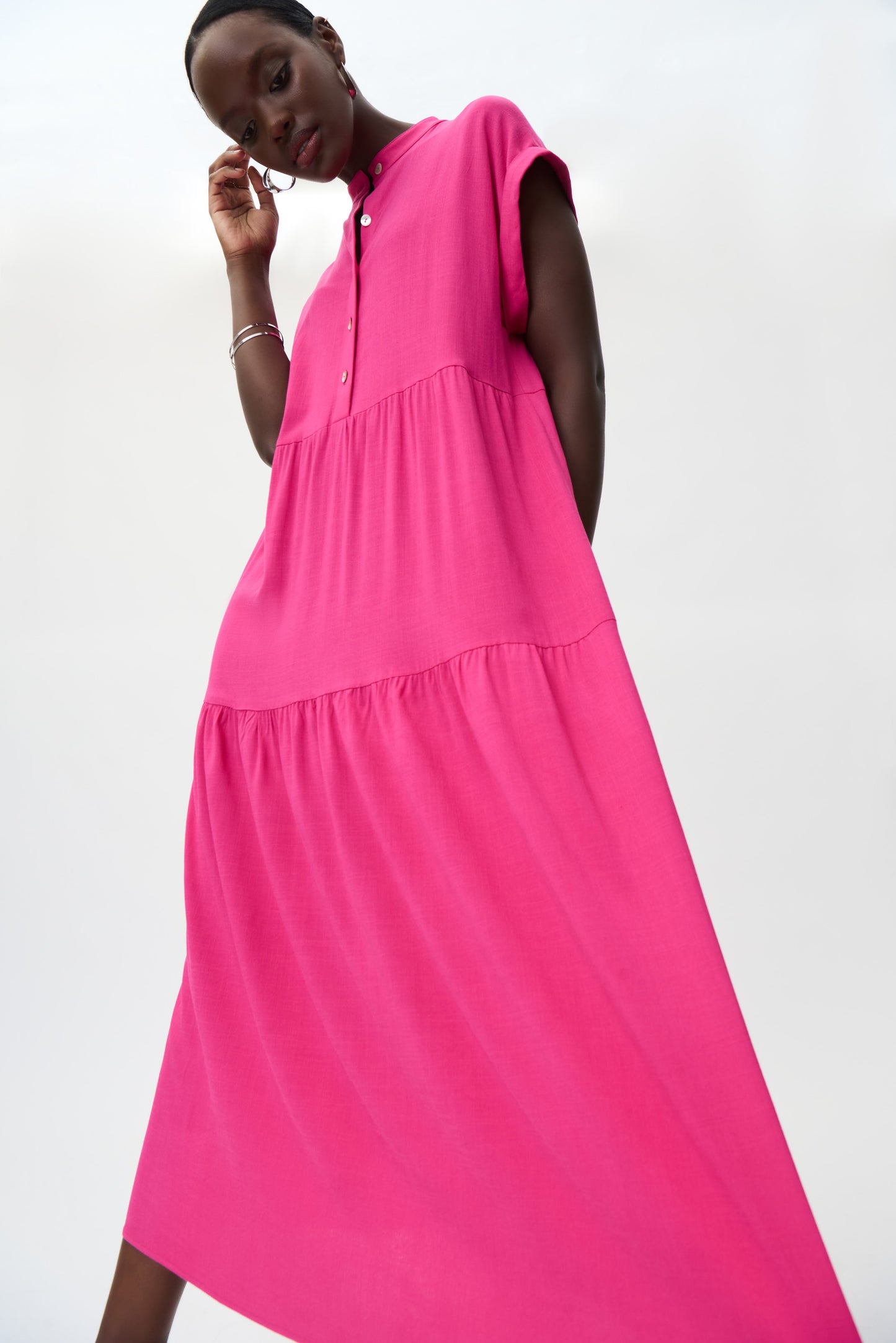 Vestido largo fucsia 232115