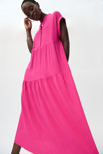 Vestido largo fucsia 232115