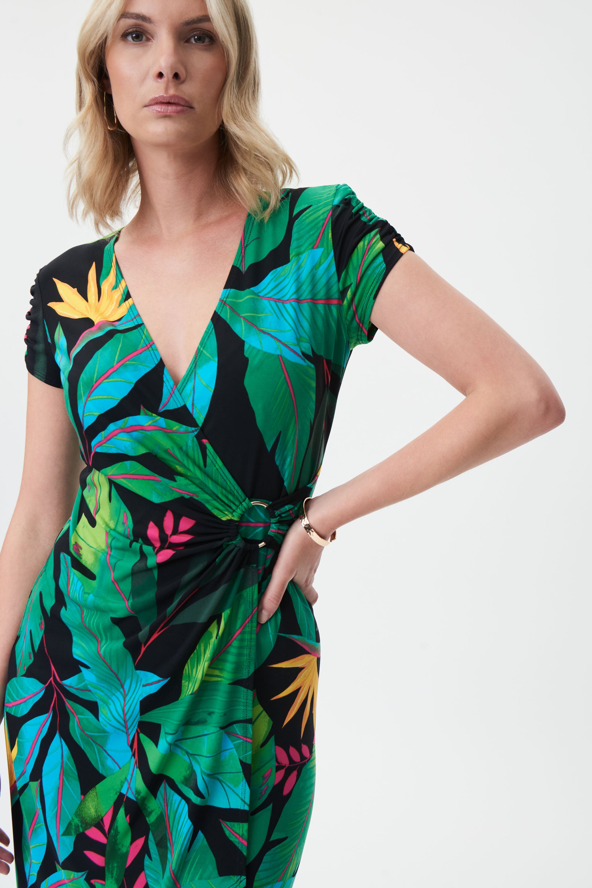 Vestido floreado verde 232162