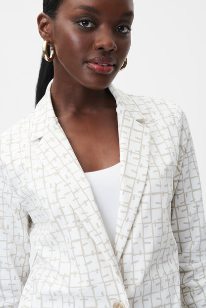 Saco cuadros beige 232174