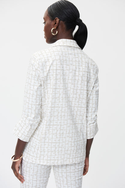 Saco cuadros beige 232174